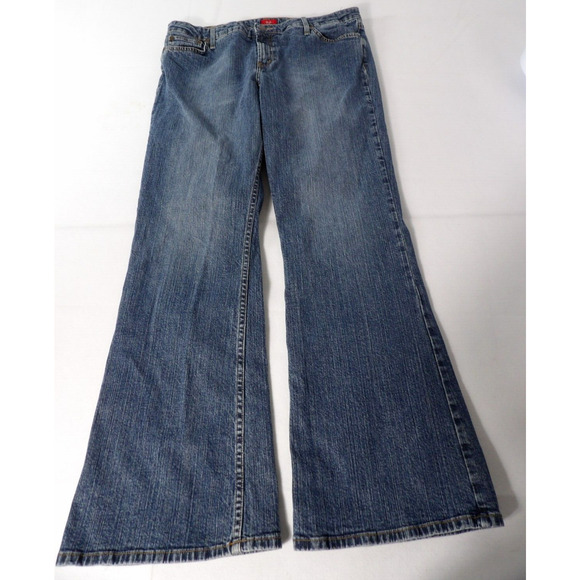 Mossimo Womens Sz 19 Premium Denim Low Rise Boot Cut Blue Jeans - Picture 1 of 14